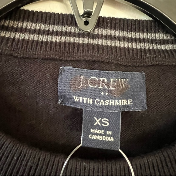 J. Crew Soft cotton cashmere blend crewneck pullover sweater size XS black - Picture 4 of 7